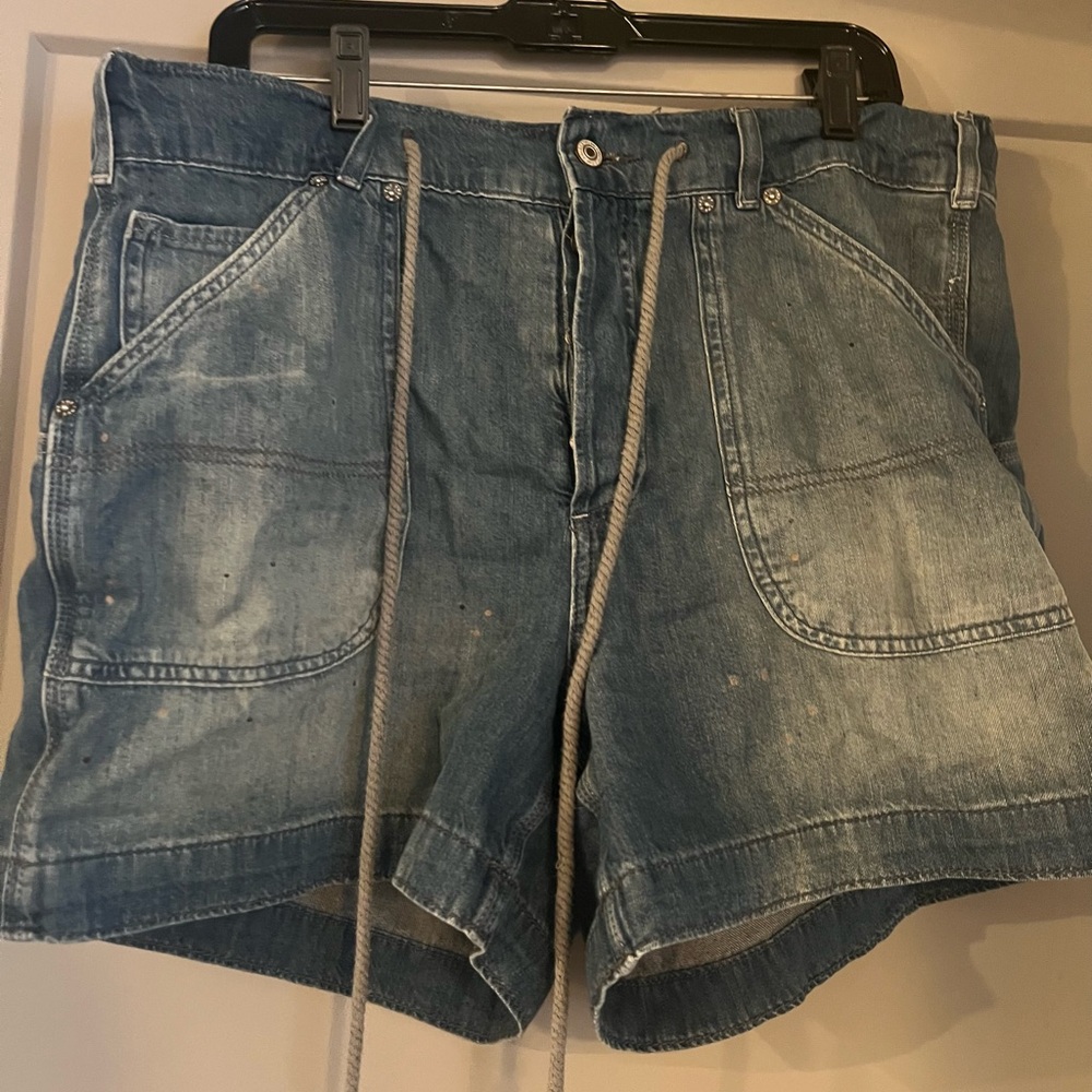 Casual Denim Shorts with Drawstring
